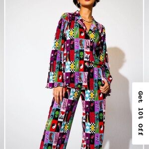 Dressed in Lala Be Yourself patchwork plisse set